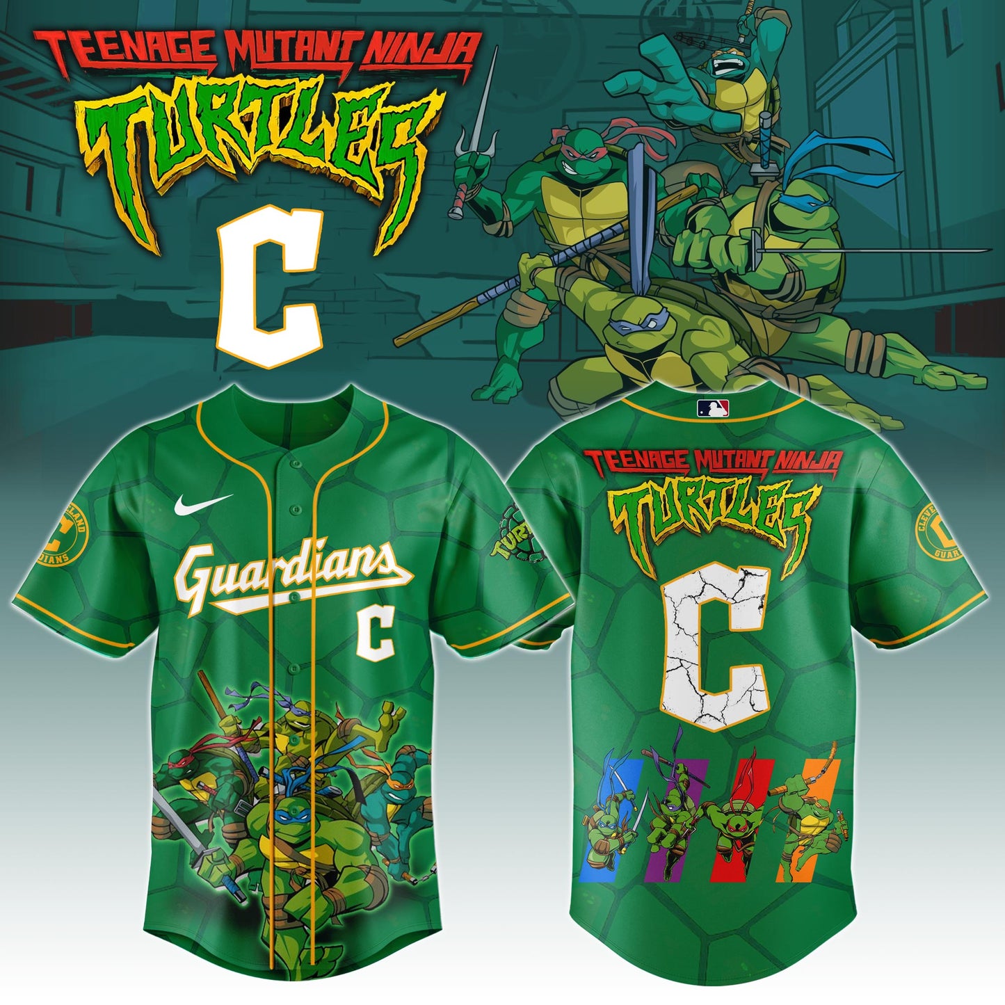 CLE x Ninja Turtles Night Game Limited Edition Printed Jersey 2025