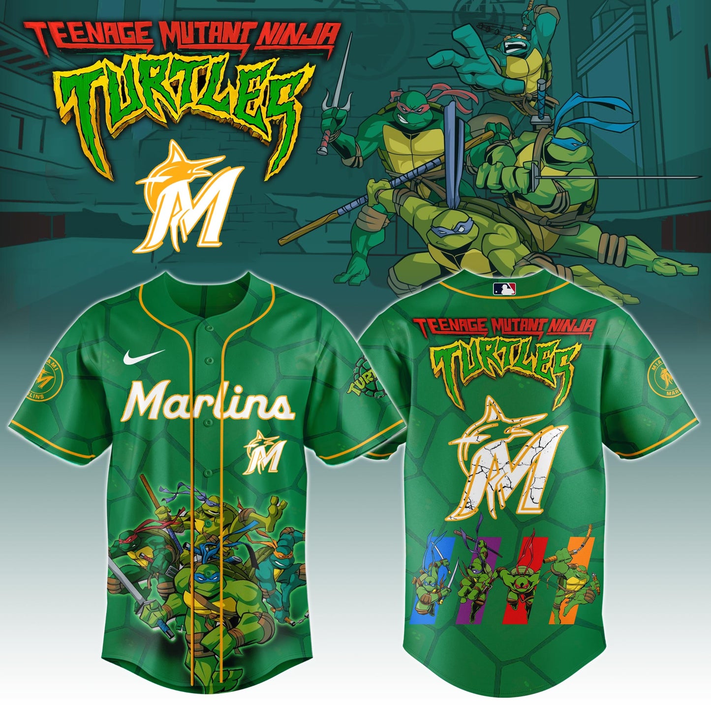 MIA x Ninja Turtles Night Game Limited Edition Printed Jersey 2025