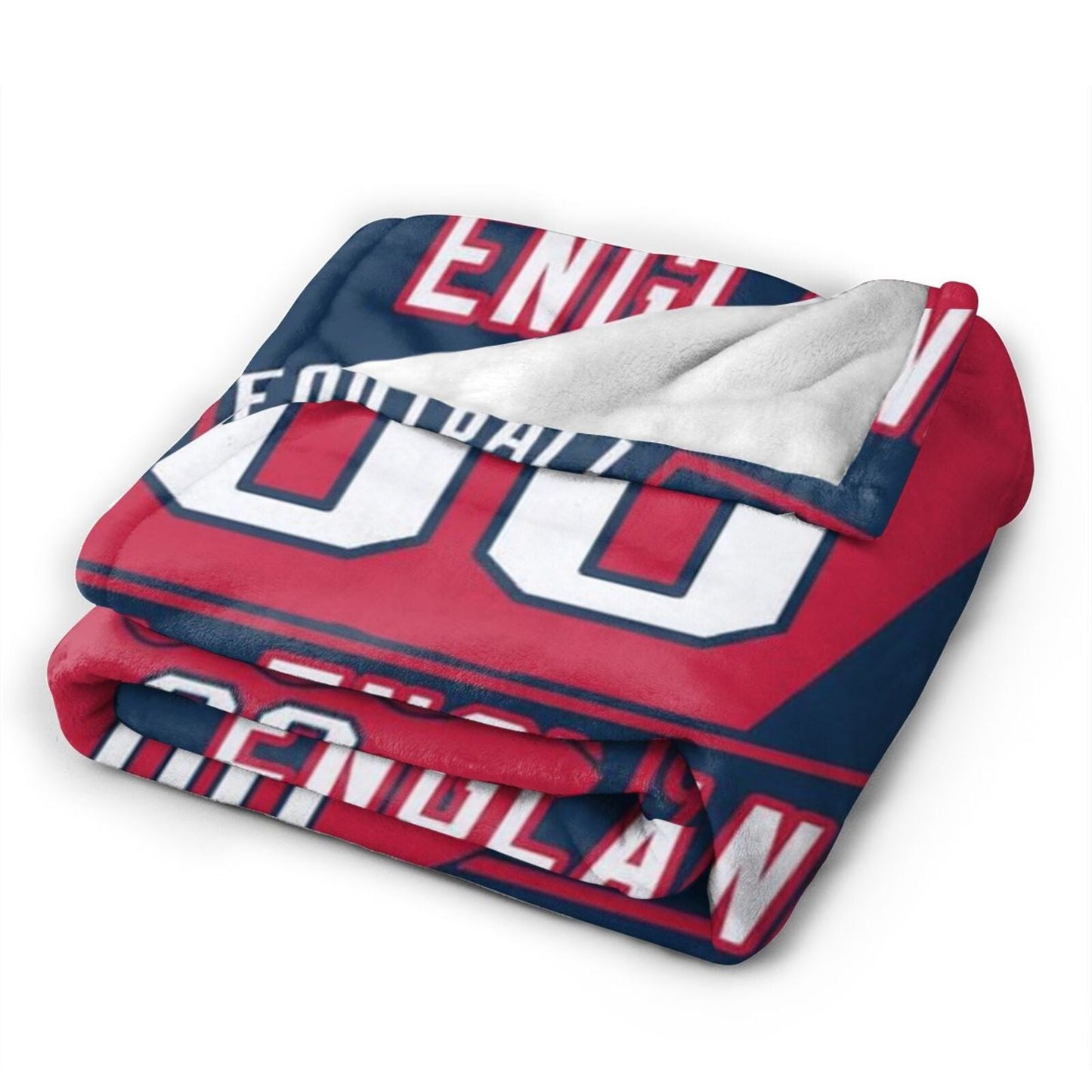 Custom Football City New England Fleece Throw Blanket With Name Number for Fans Gifts