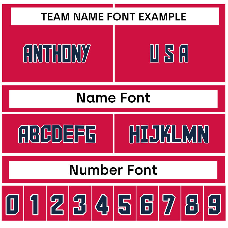 Custom Navy White-Red Concept Version Authentic Football Jersey