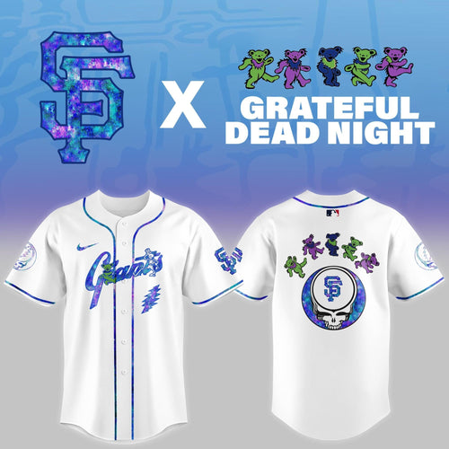 Giants 2025 Grateful Dead Night Limited Edition Baseball Jersey MLBGD27