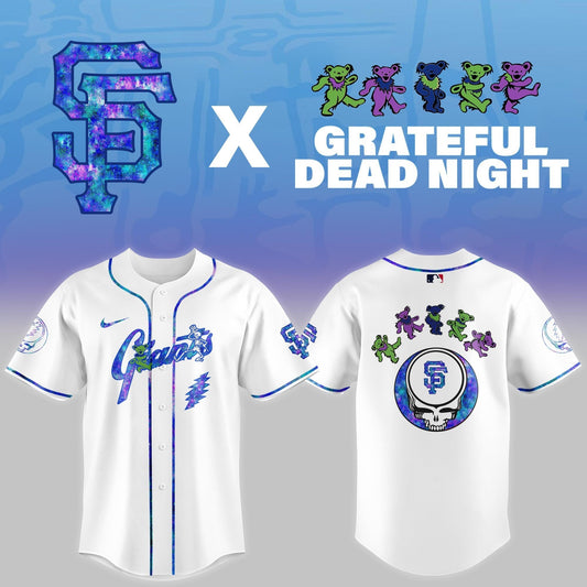 Giants 2025 Grateful Dead Night Limited Edition Baseball Jersey MLBGD27