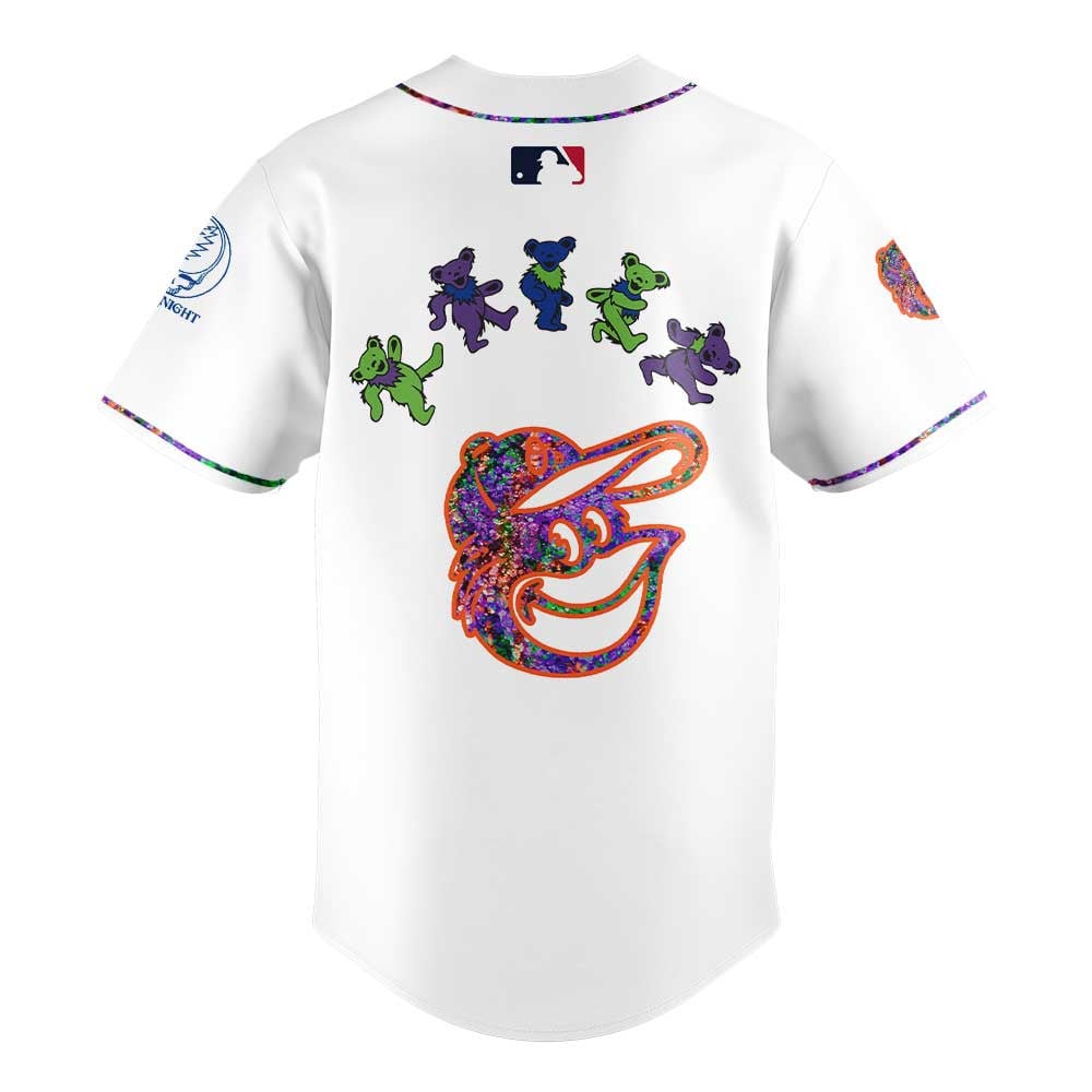 BAL 2025 Grateful Dead Night Limited Edition Baseball Jersey MLBGD33