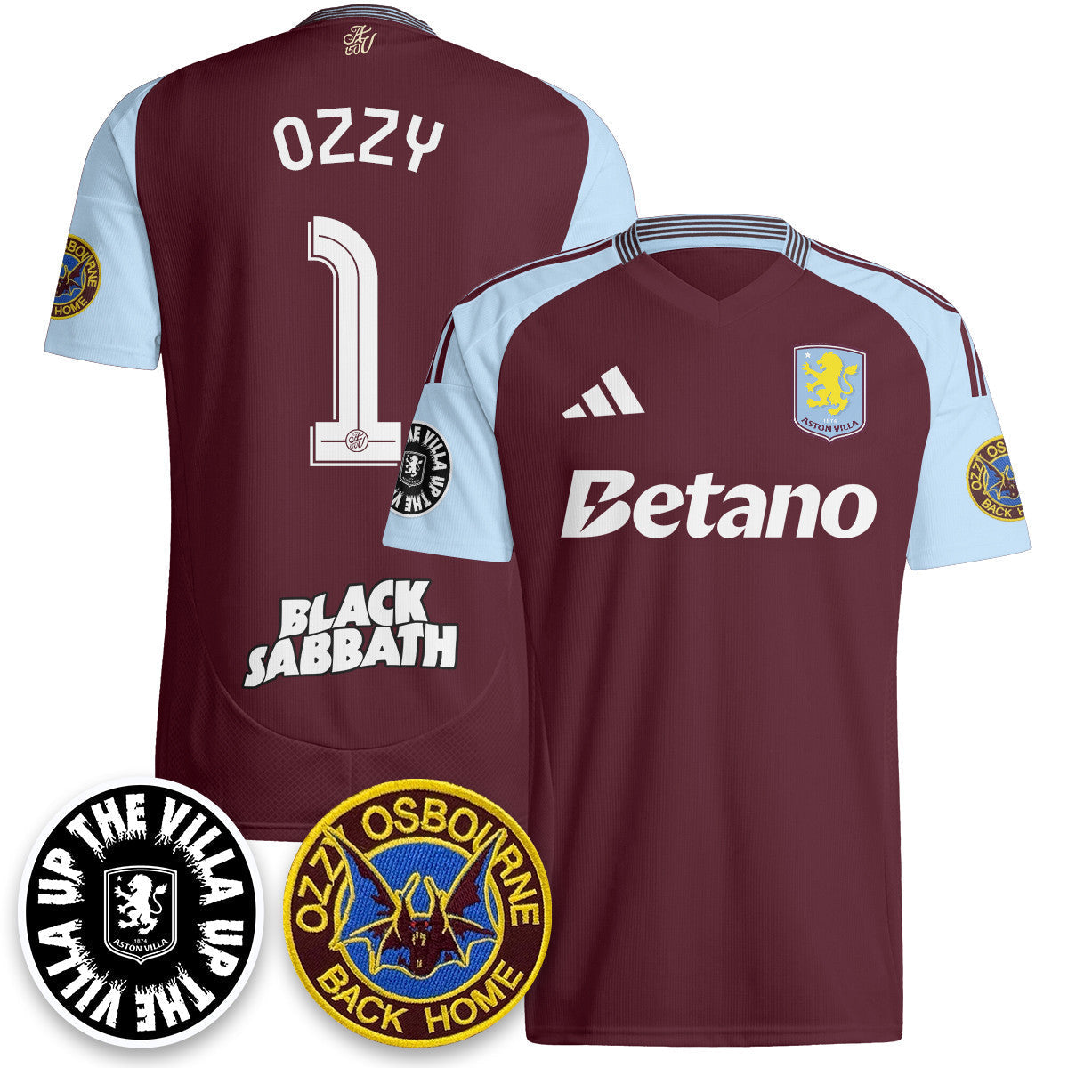 Aston Villa Ozzy Osbourne Back Home Jersey - Printed