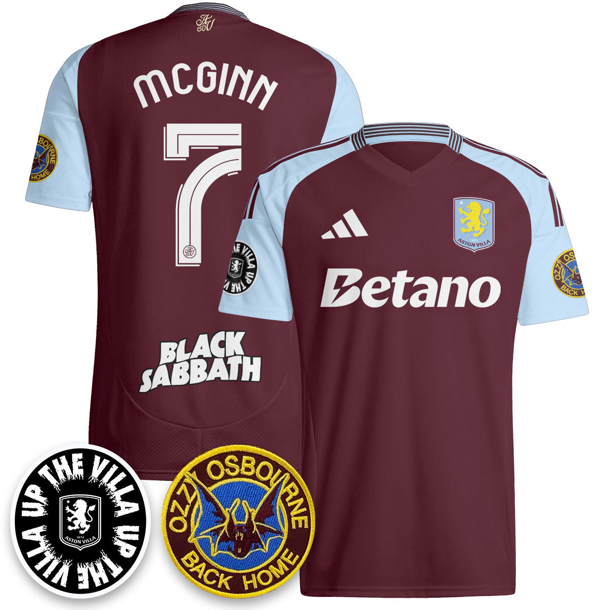 Aston Villa Ozzy Osbourne Back Home Jersey - Printed