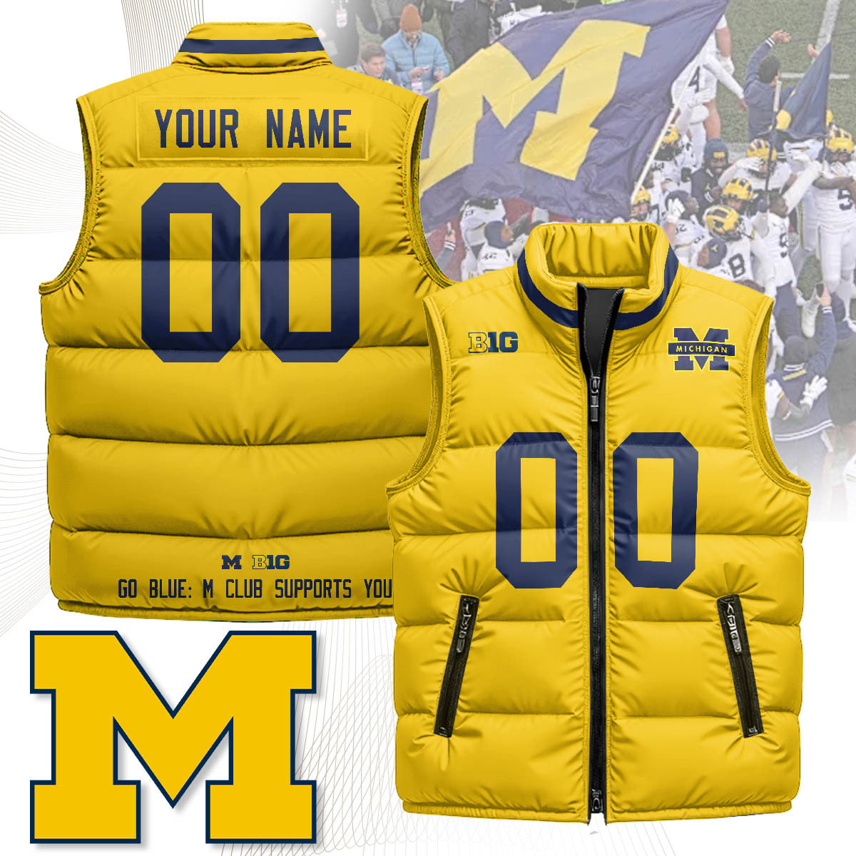 MICH Unisex Puffer Vest