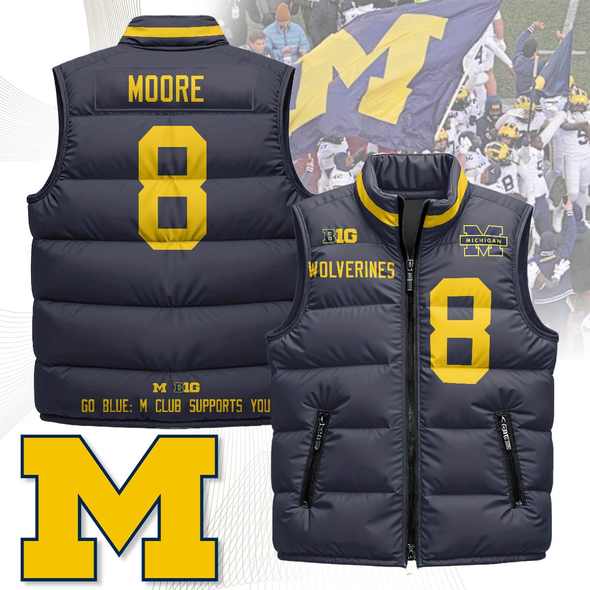 MICH Unisex Puffer Vest