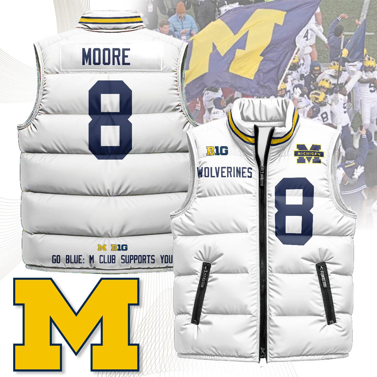 MICH Unisex Puffer Vest