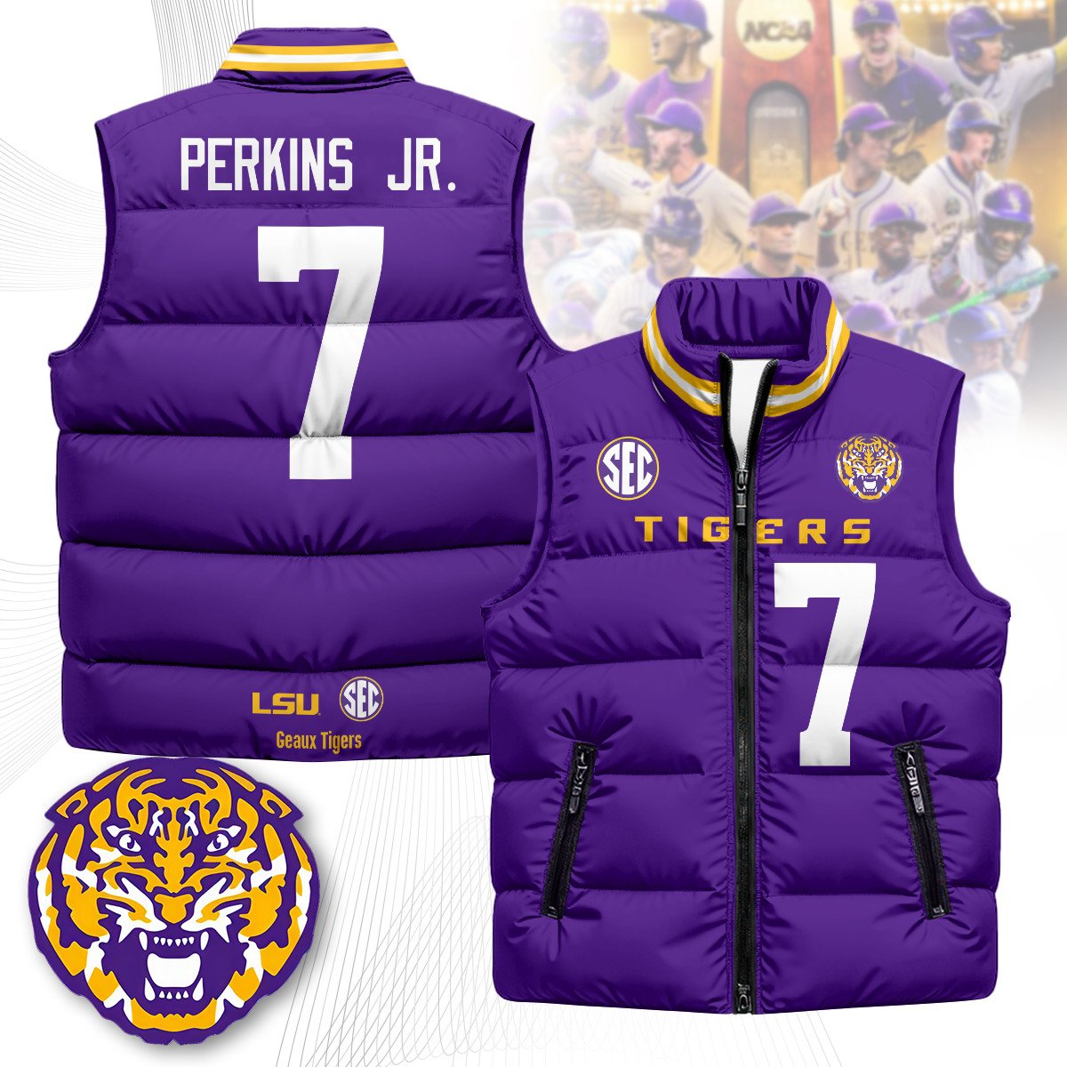LSU Unisex Puffer Vest