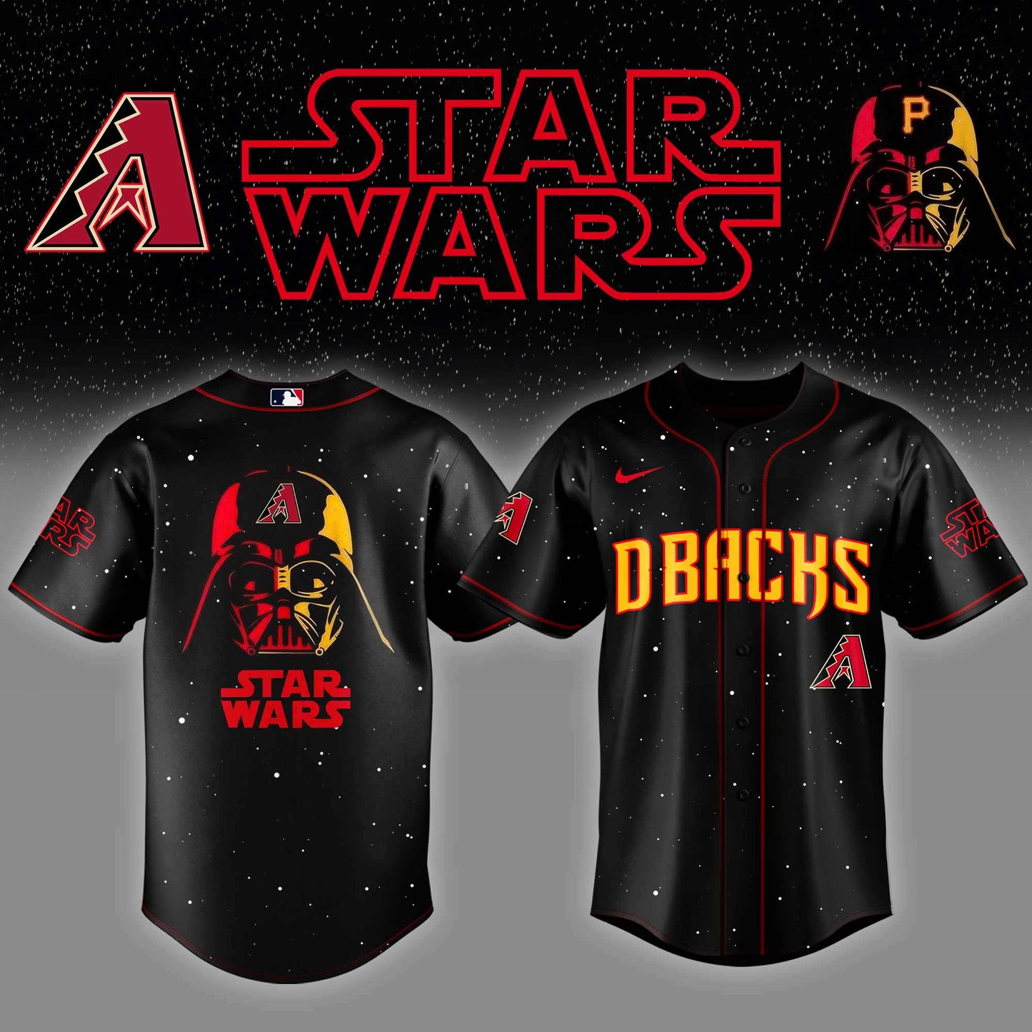 ARI x Stars Wars Night Baseball Jersey Editions Limited - Printed