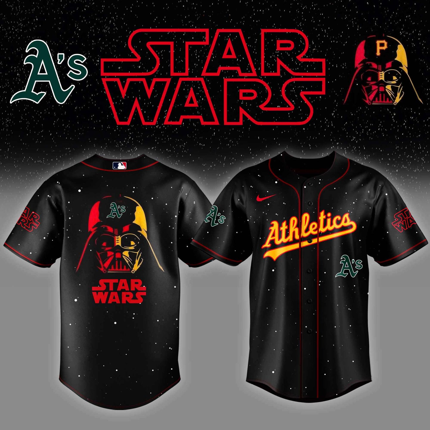Athletics x Stars Wars Night Baseball Jersey Editions Limited - Printed