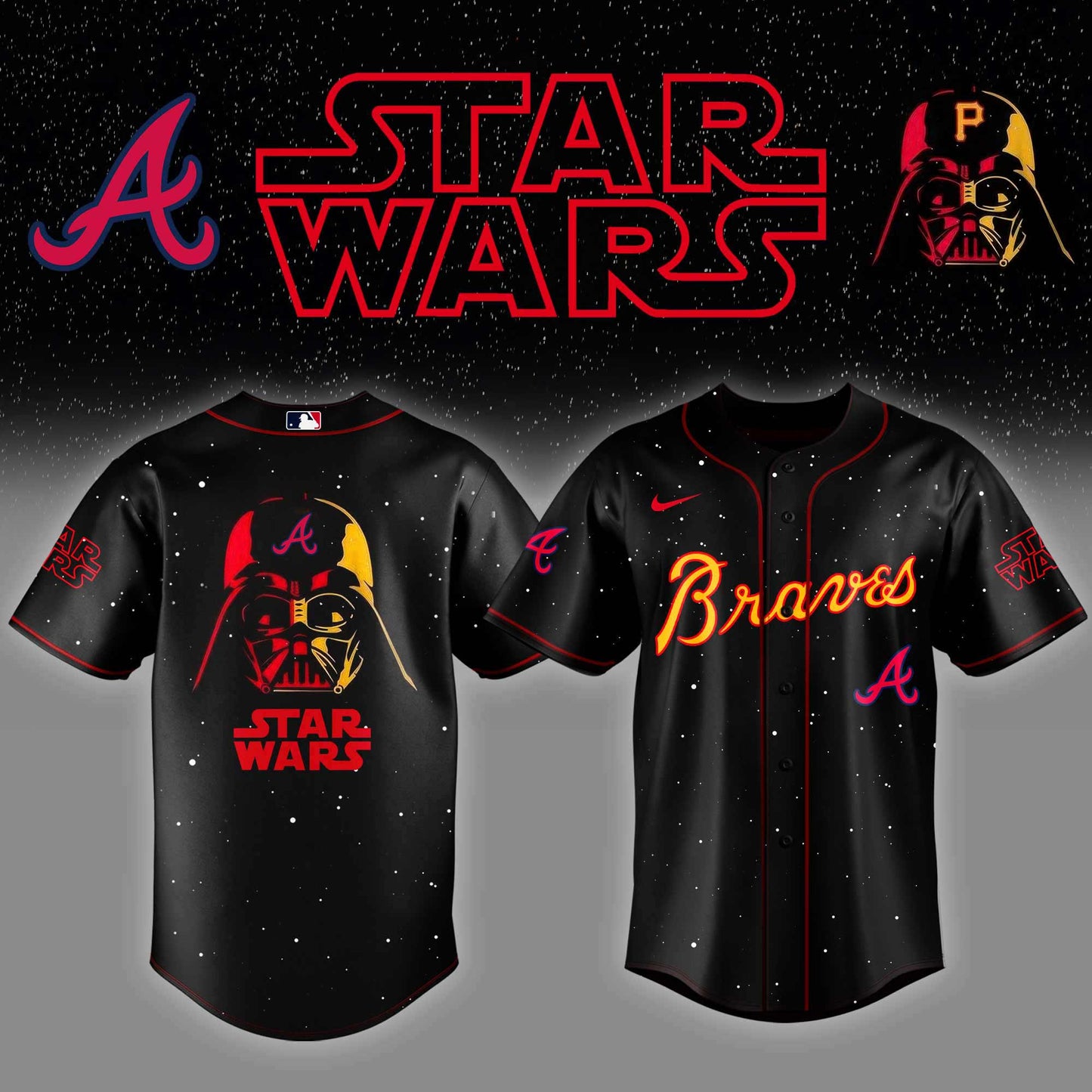 ATL  x Stars Wars Night Baseball Jersey Editions Limited - Printed