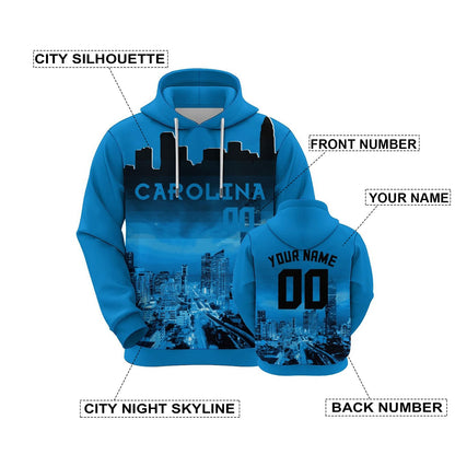 Custom Sports Pullover Sweatshirt City Carolina Night Fashion Football Hoodie