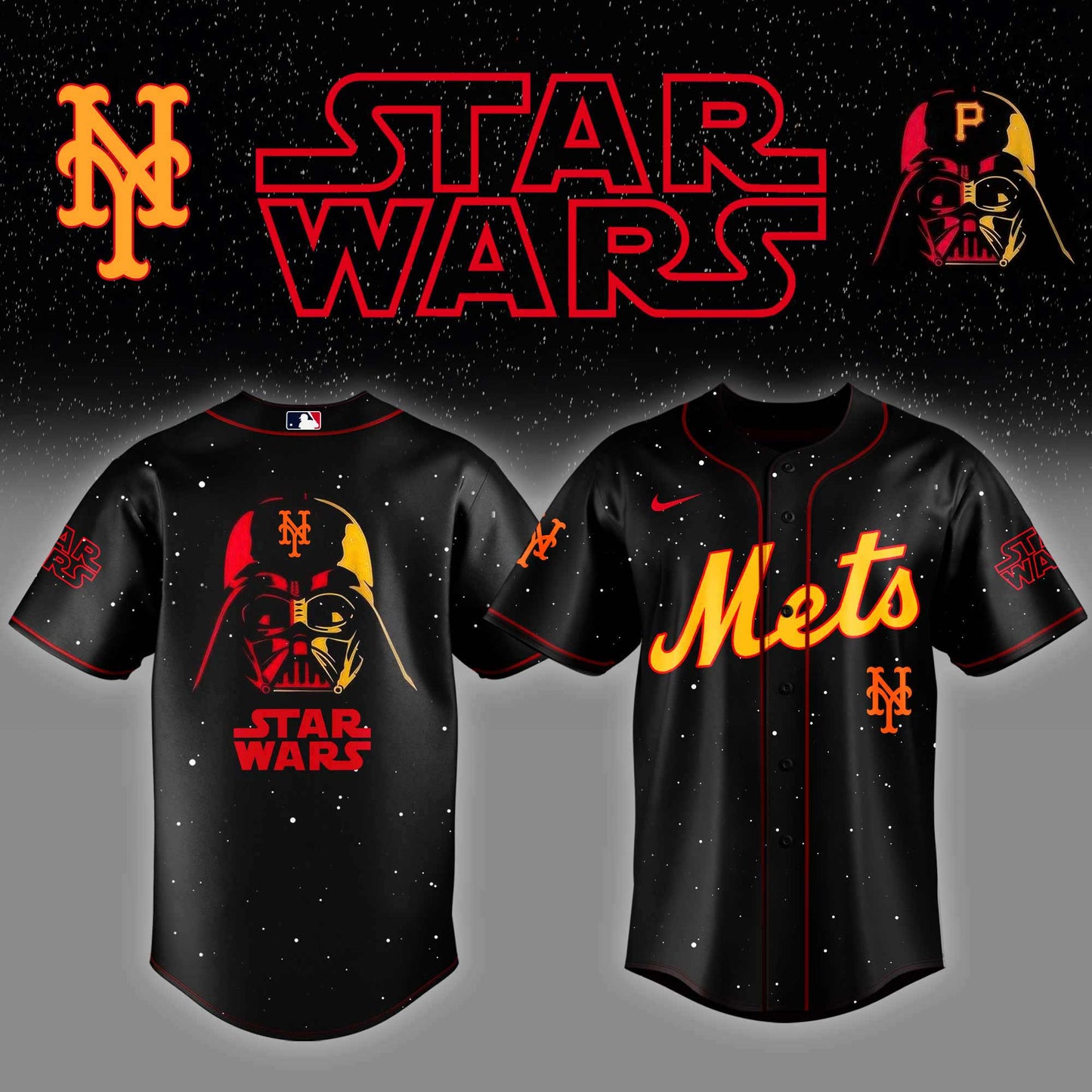 NYM x Stars Wars Night Baseball Jersey Editions Limited - Printed