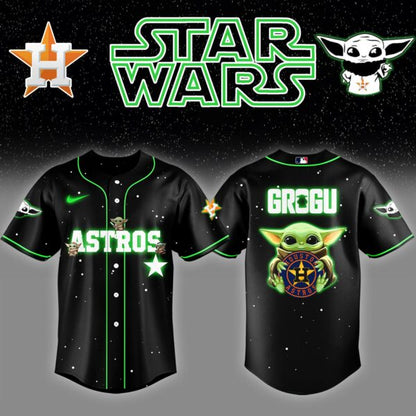 HOU x Stars Wars Grogu Night Baseball Jersey Editions Limited v3 - Printed