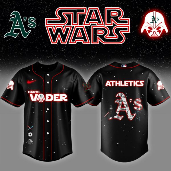 Athletics x Stars Wars Darth Vader Night Baseball Jersey Editions Limited v2 - Printed