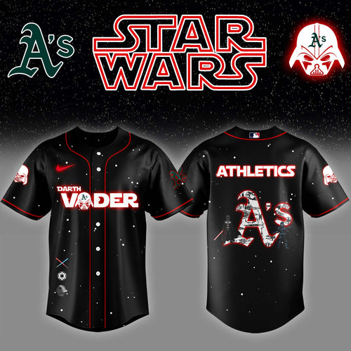 Athletics x Stars Wars Darth Vader Night Baseball Jersey Editions Limited v2 - Printed