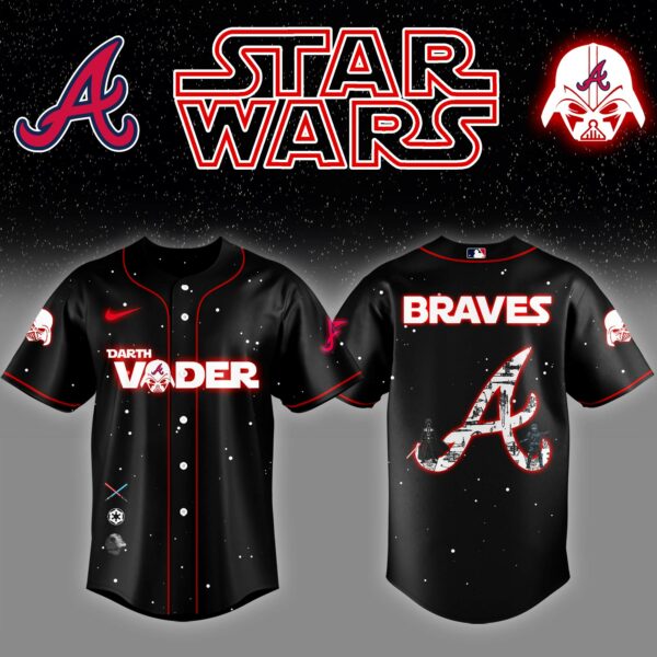 ATL  x Stars Wars Darth Vader Night Baseball Jersey Editions Limited  v2 - Printed