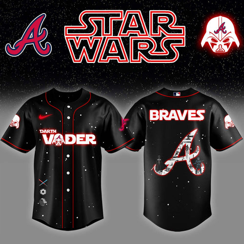 ATL  x Stars Wars Darth Vader Night Baseball Jersey Editions Limited  v2 - Printed