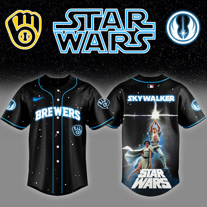 MIL x Stars Wars Luke Skywalker Game Night Baseball Jersey Editions Limited v4  - Printed