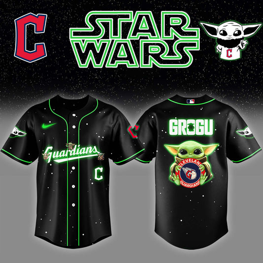 CLE x Stars Wars Grogu Night Baseball Jersey Editions Limited v3 - Printed