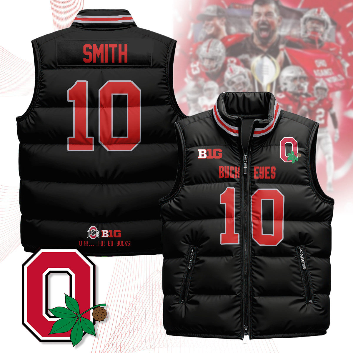 OSU Unisex Puffer Vest