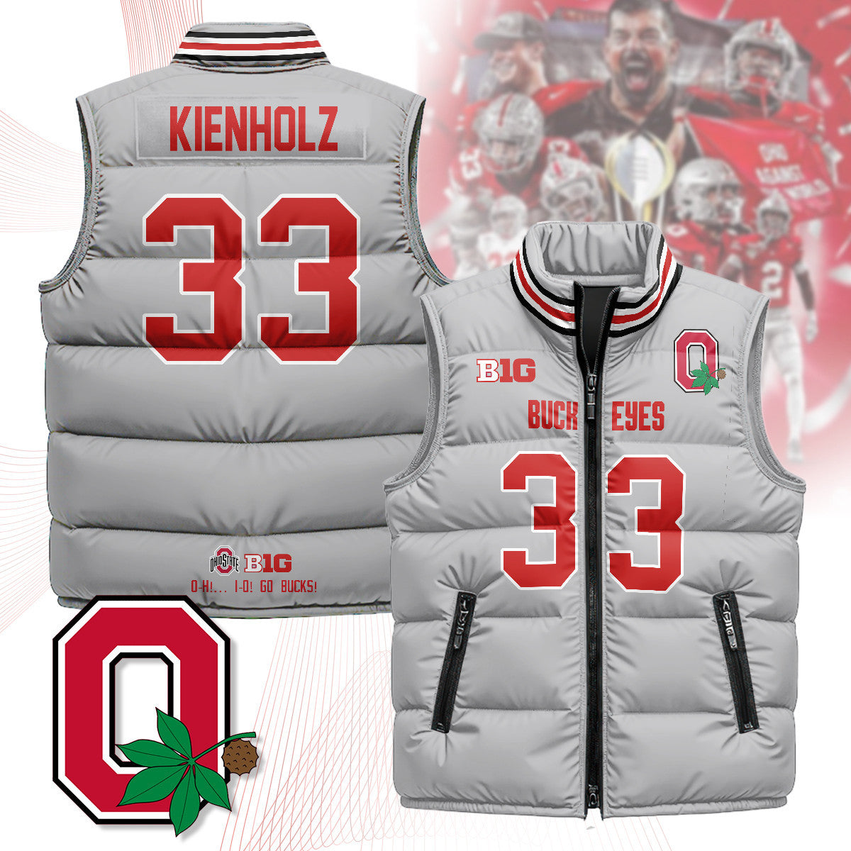 OSU Unisex Puffer Vest