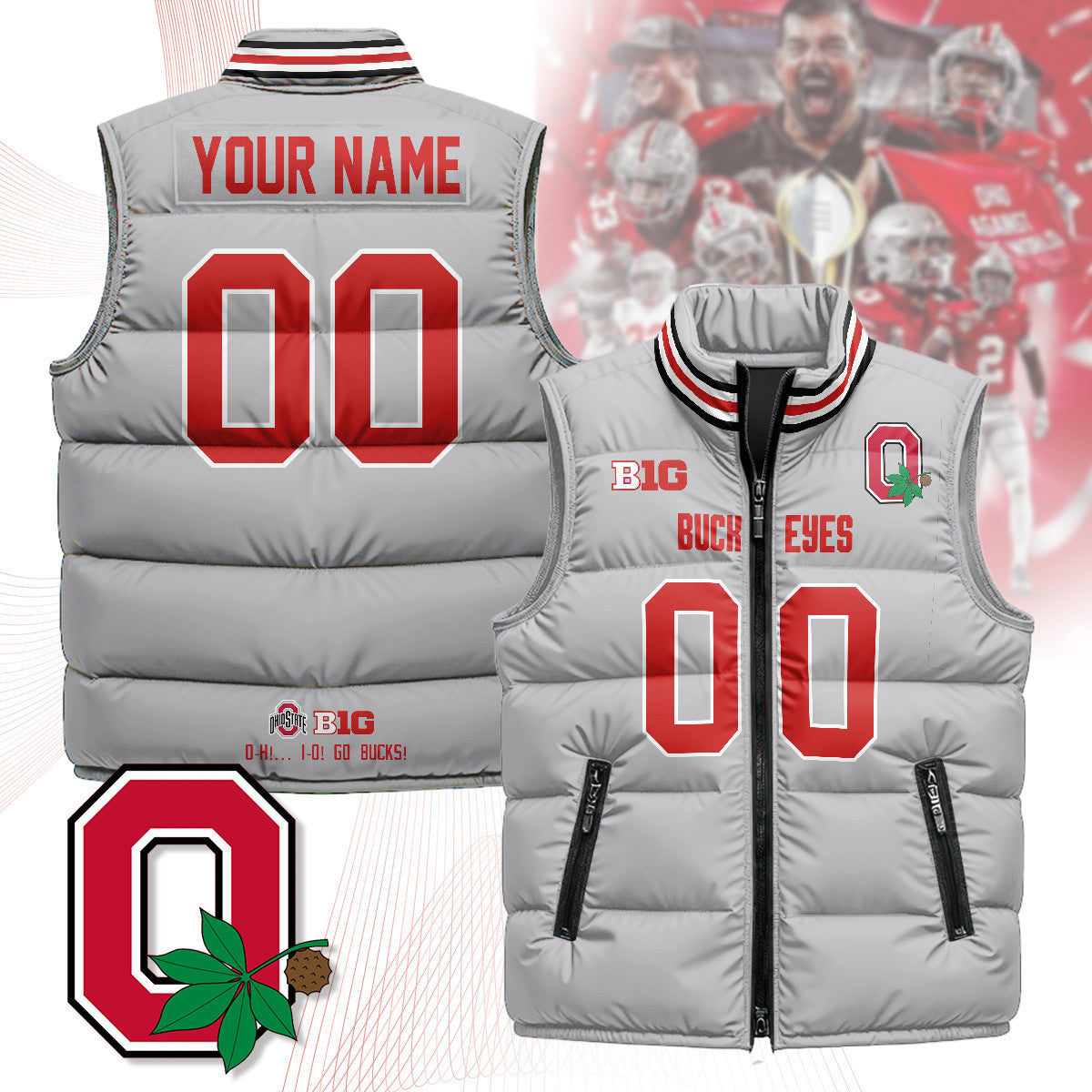 OSU Unisex Puffer Vest