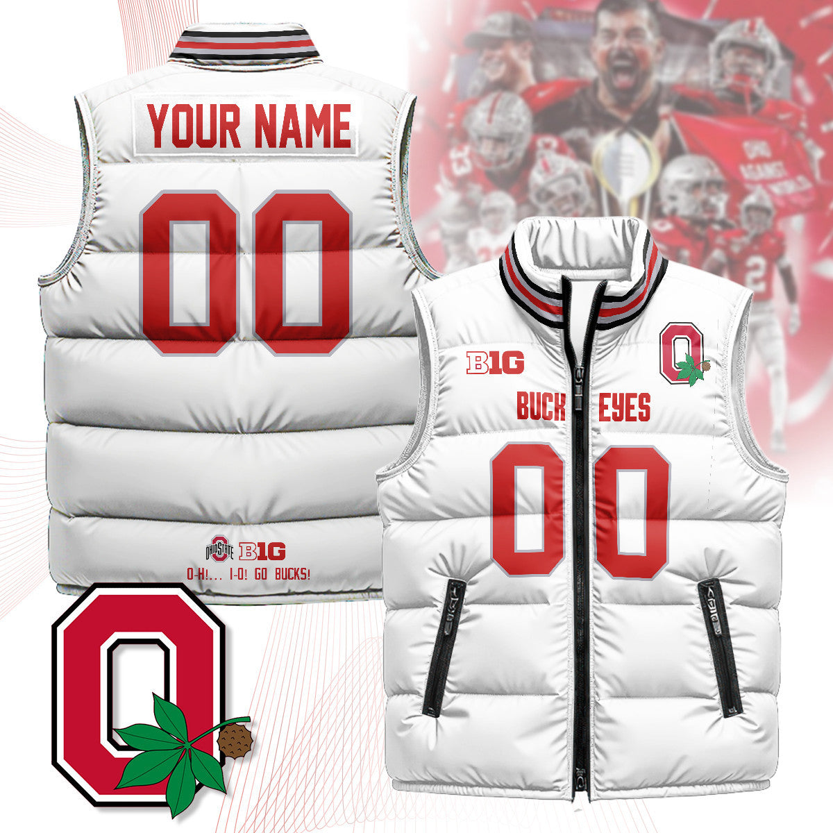 OSU Unisex Puffer Vest