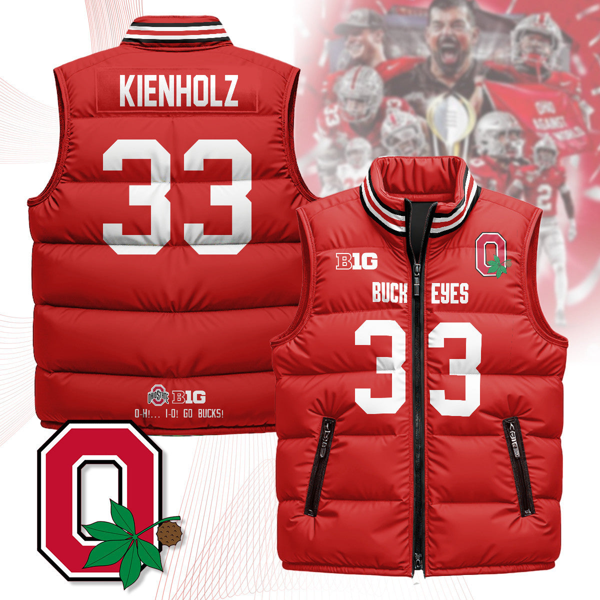 OSU Unisex Puffer Vest