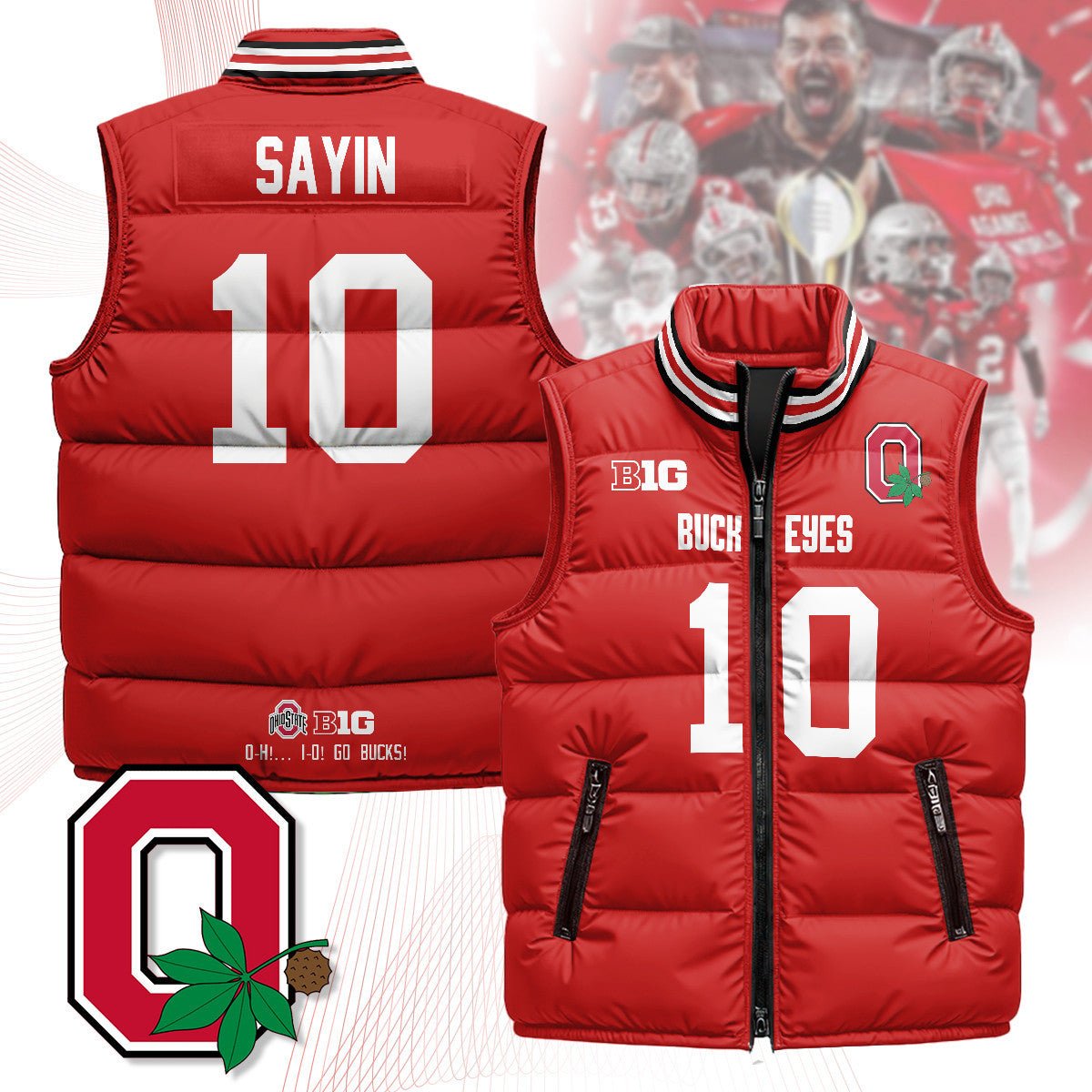 OSU Unisex Puffer Vest