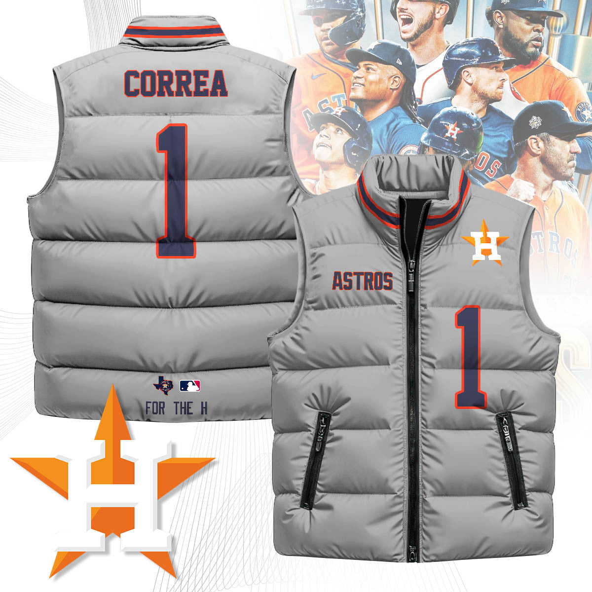 HOU Unisex Puffer Vest