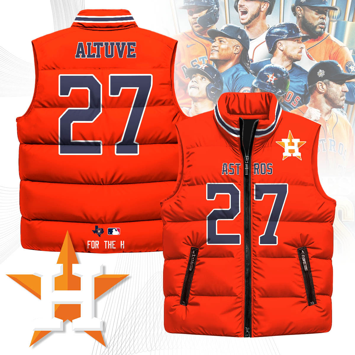 HOU Unisex Puffer Vest