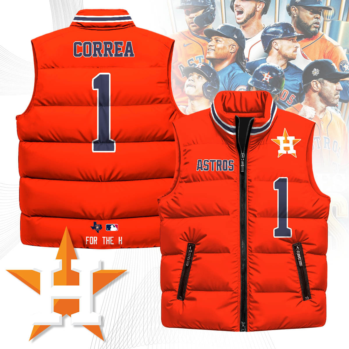 HOU Unisex Puffer Vest