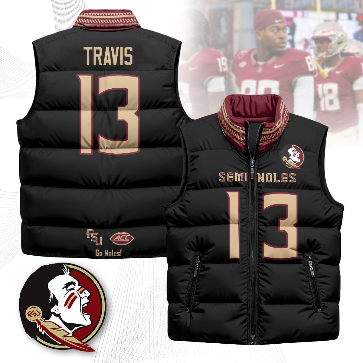 FSU Unisex Puffer Vest