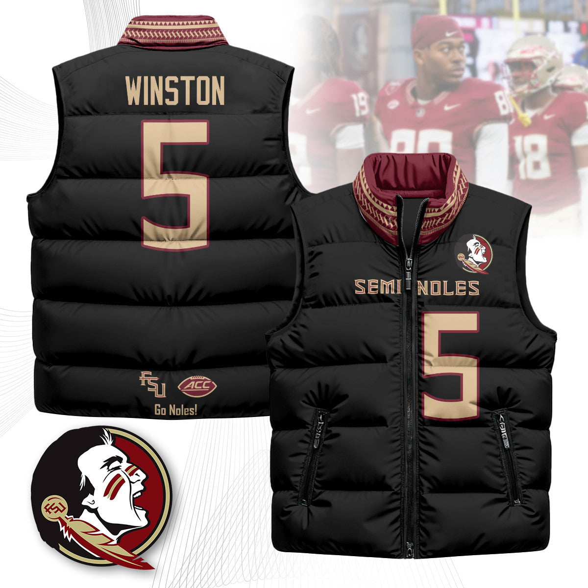 FSU Unisex Puffer Vest