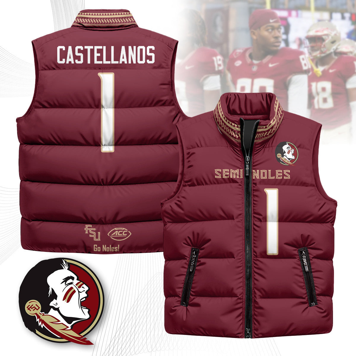 FSU Unisex Puffer Vest