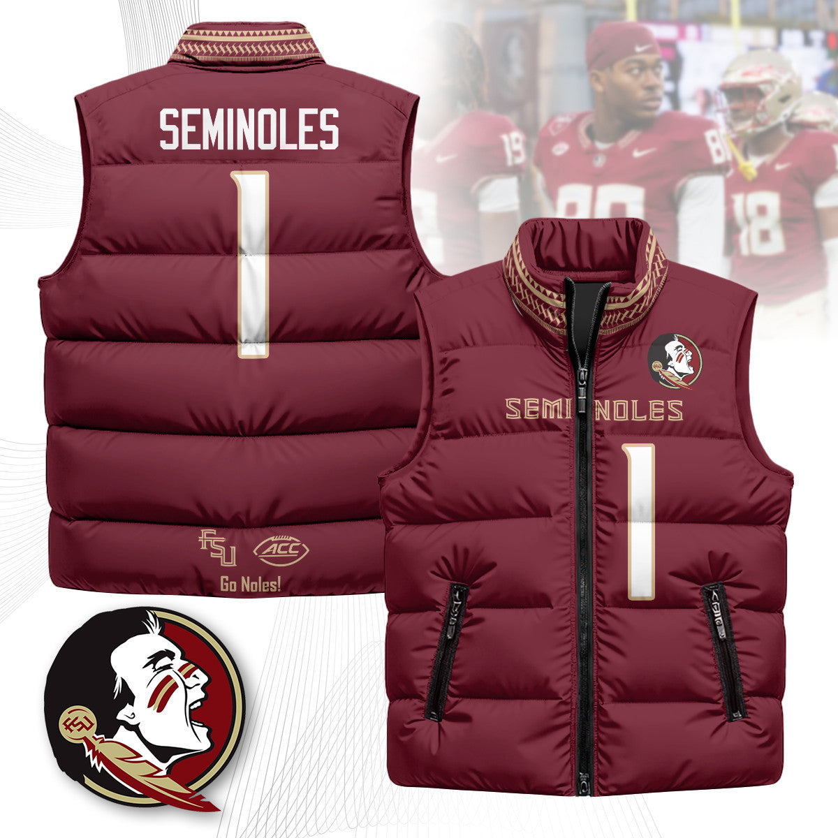 FSU Unisex Puffer Vest