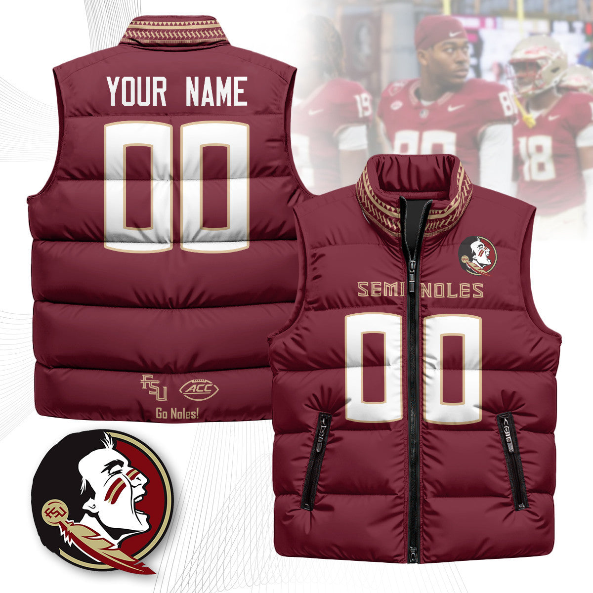 FSU Unisex Puffer Vest