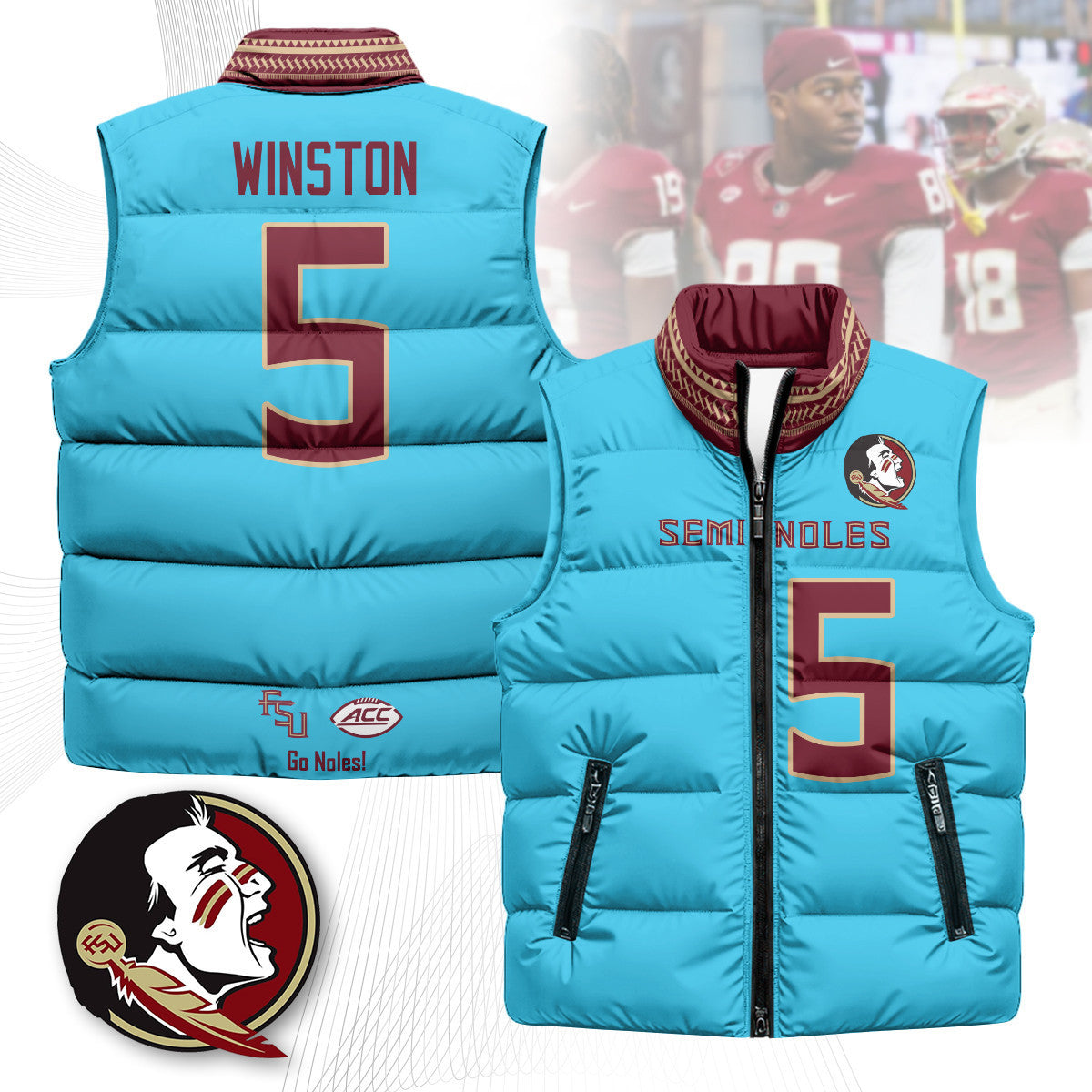 FSU Unisex Puffer Vest
