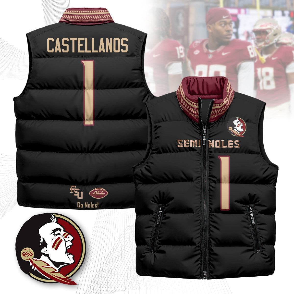 FSU Unisex Puffer Vest