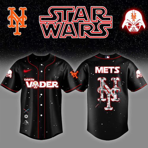 NYM x Stars Wars Darth Vader Night Baseball Jersey Editions Limited v2 - Printed
