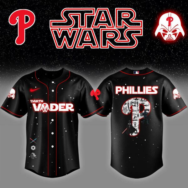 PHI x Stars Wars Darth Vader Night Baseball Jersey Editions Limited v2 - Printed