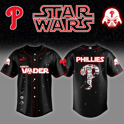 PHI x Stars Wars Darth Vader Night Baseball Jersey Editions Limited v2 - Printed