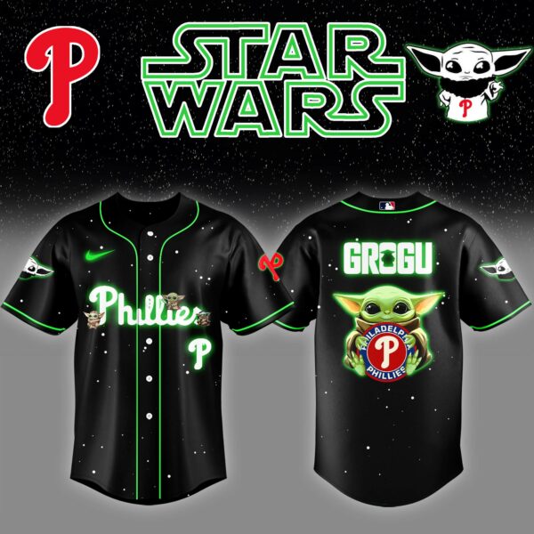PHI x Stars Wars Grogu Night Baseball Jersey Editions Limited v3 - Printed