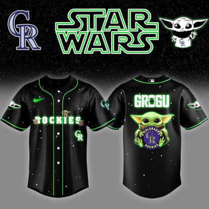 COL x Stars Wars Grogu Night Baseball Jersey Editions Limited v3 - Printed
