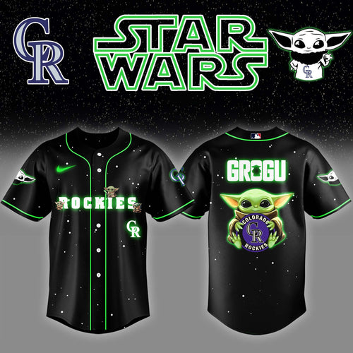 COL x Stars Wars Grogu Night Baseball Jersey Editions Limited v3 - Printed