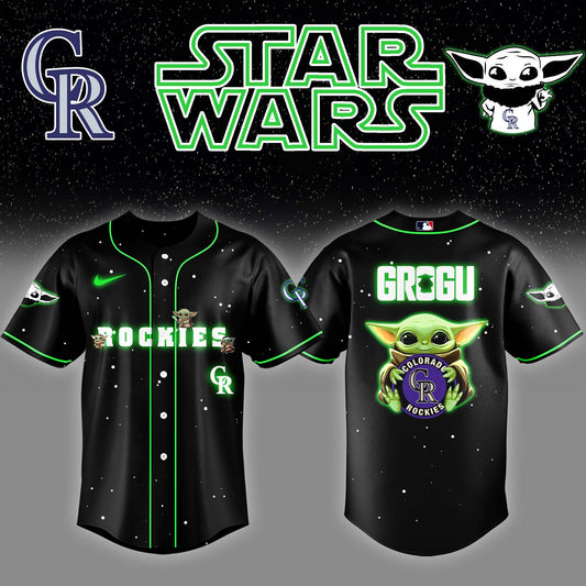 COL x Stars Wars Grogu Night Baseball Jersey Editions Limited v3 - Printed