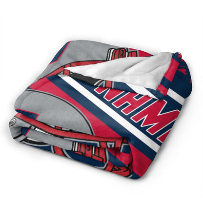 Custom Football City Map New England Fleece Throw Blanket Name Number for Fans Gifts