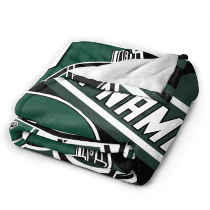 Custom Football City Map New York Fleece Throw Blanket Name Number for Fans Gifts1